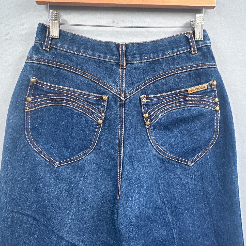 VTG Gitano Jeans 27x25 Retro 70s Hippie High Waist Mom Hipster Street Yoke 80s